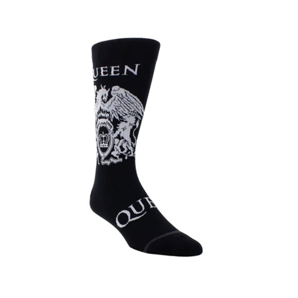 Perri's Socks Queen White Crest Crew Socks - QUC105-001 - Picture 1 of 3